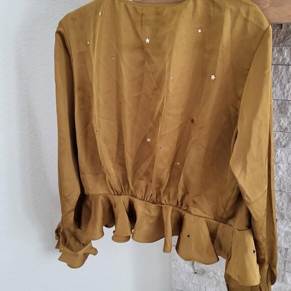 For Love and Lemons Gold Star Blouse - Picture 1 of 6